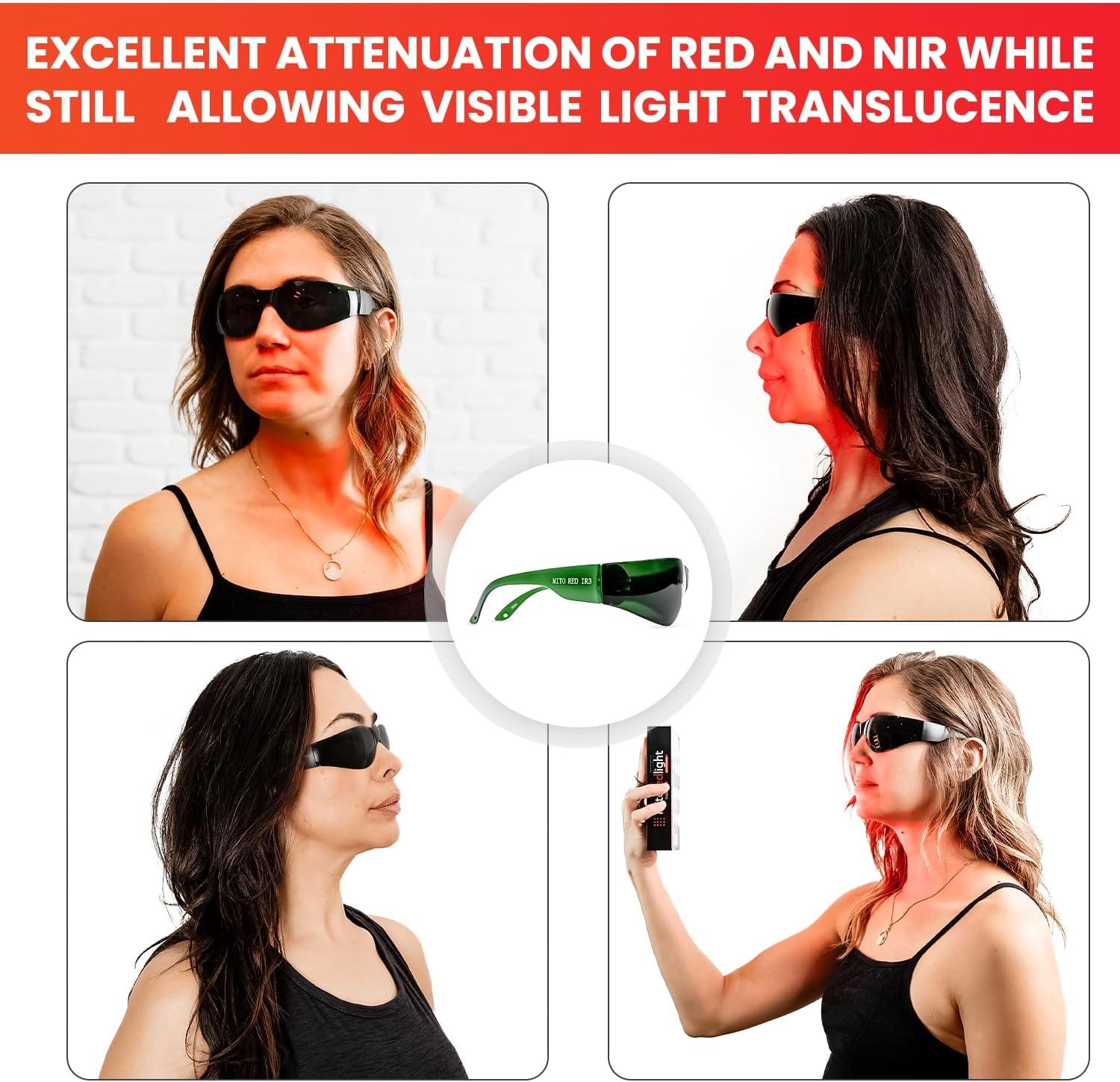 Mito Red Light | Red Light Therapy Glasses IR3 (Dark) - Mito Red Light