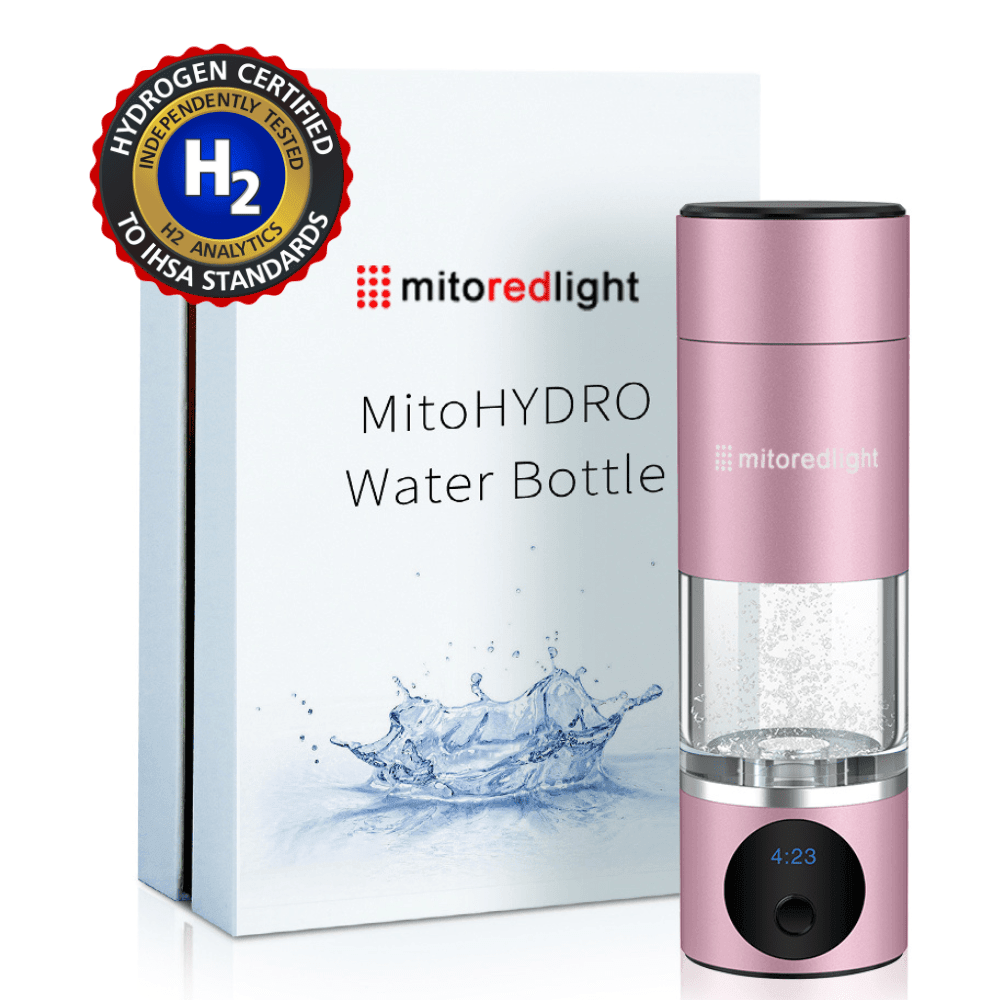 MitoHYDRO™ Ultra Premium Hydrogen Water Bottle - Mito Red Light | Pink
