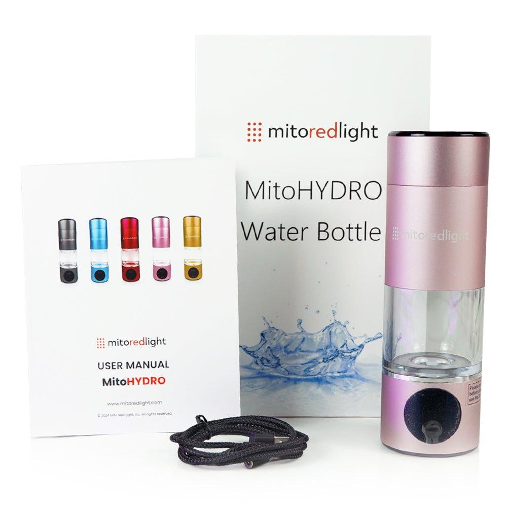 MitoHYDRO™ Ultra Premium Hydrogen Water Bottle - Mito Red Light | Pink