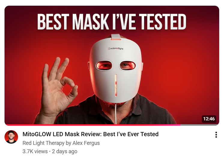 MitoGLOW™ LED Face Mask | Best Red Light Therapy Mask | FDA Cleared ...