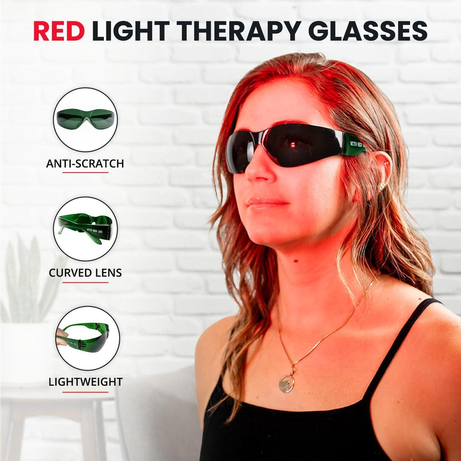 Mito Red Light | Red Light Therapy Glasses IR5 (Extra Dark) - Protective Eyewear | Mito Red Light