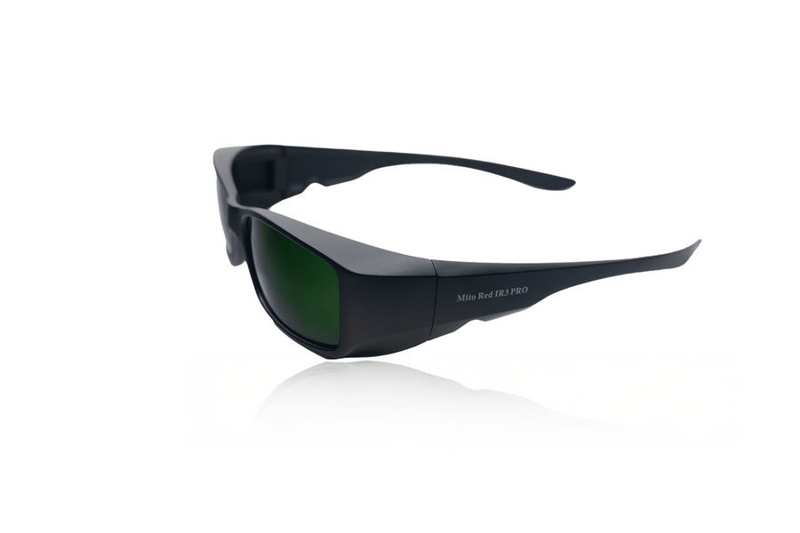 Mito Red PRO Glasses | Dark & Extra Dark Red Light Therapy Glasses - Protective Eyewear | Mito Red Light