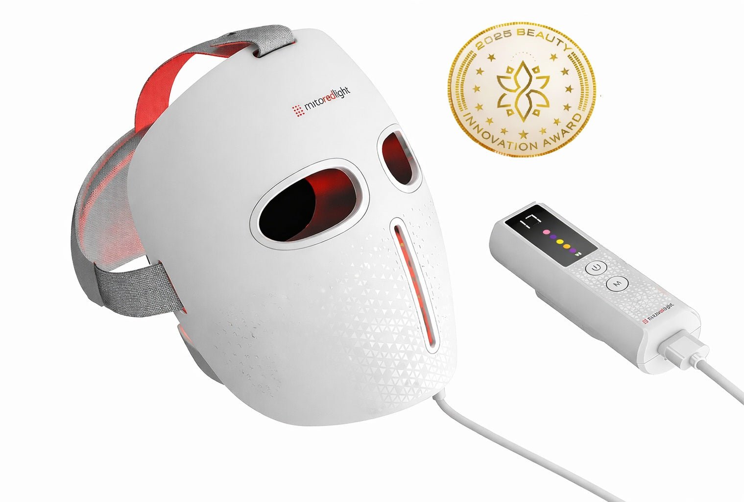 MitoGLOW™ LED Red Light Therapy Mask | With Blue, Yellow, Red and Near Infrared LED