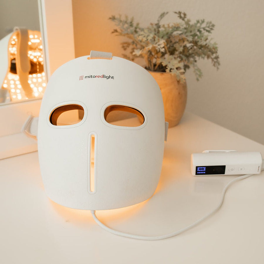 MitoGLOW™ LED Red Light Therapy Mask | With Blue, Yellow, Red and Near Infrared LED - | Mito Red Light