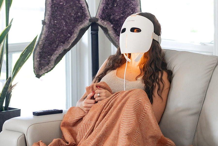 MitoGLOW™ LED Red Light Therapy Mask | With Blue, Yellow, Red and Near Infrared LED - | Mito Red Light