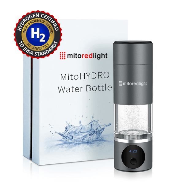 MitoHYDRO™ Ultra Premium Hydrogen Water Bottle - Mito Red Light | Black