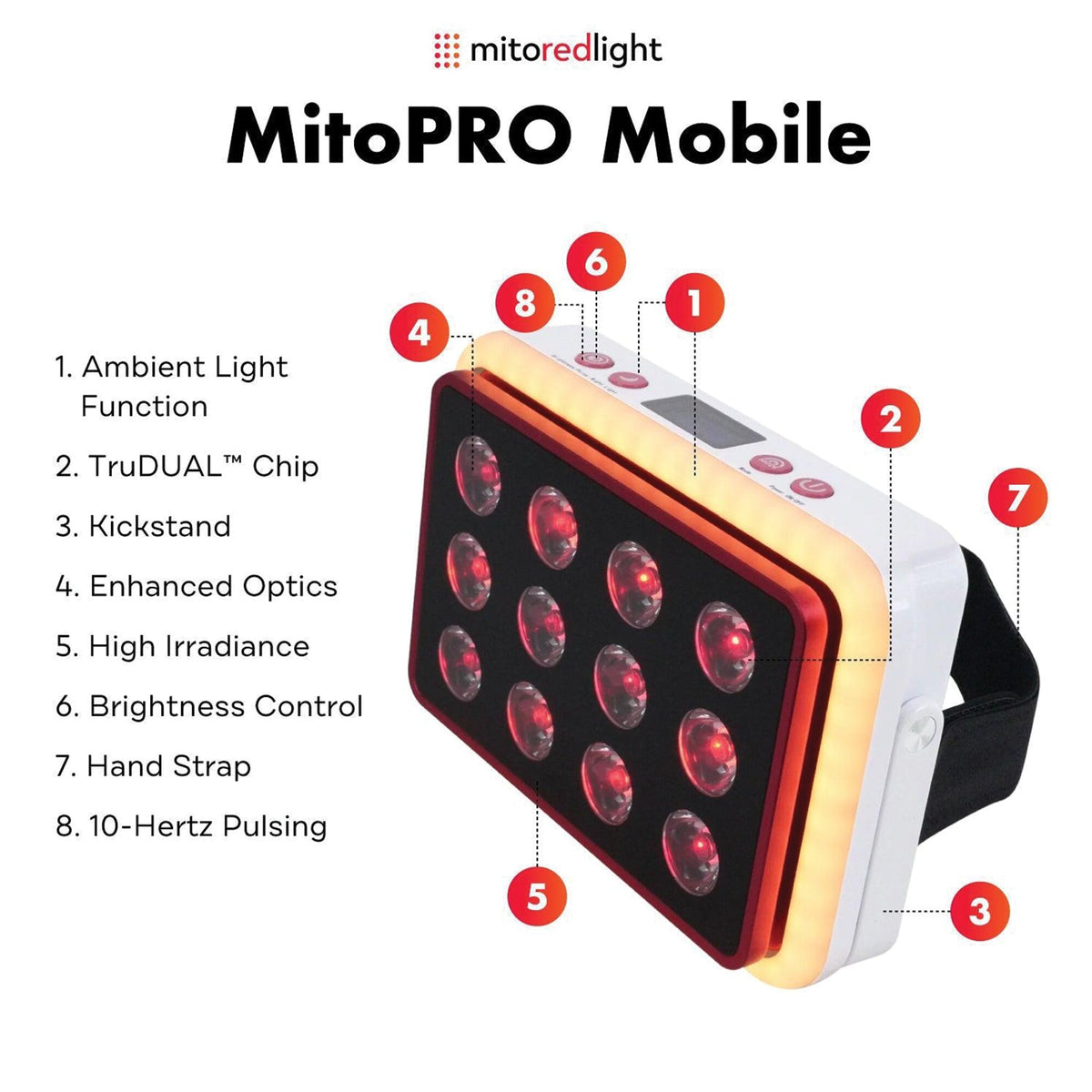 MitoPRO Mobile | Mito Red Light: Portable Red and NIR Light Therapy
